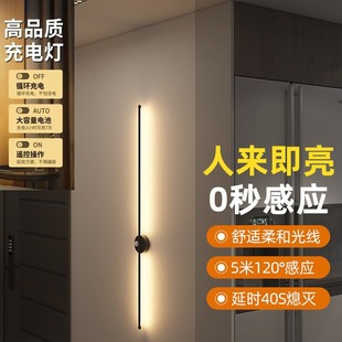 Induction wall lamp charging human body induction wiring-free staircase entrance lamp induction lamp grille lamp aisle corridor