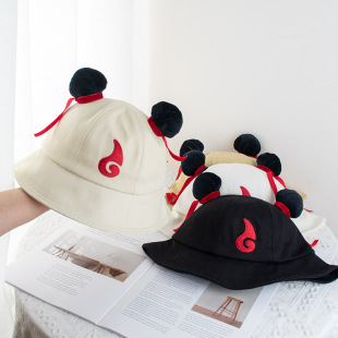 National Tide Personality Leisure Trend Nezha 2 Cartoon Marubeni Head Fisherman Hat Men's and Women's Street Fashion Sunshade Hat Basin Hat
