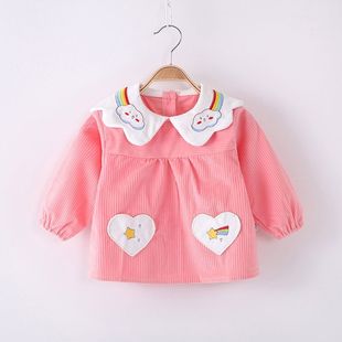 Baby's Overalls Women's Autumn and Winter Baby's Outer-Wearing Flip-Wearing Children's Clothing Girls' Waterproof Anti-Wearing Princess Dinner Apron