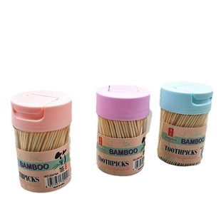 L056C bamboo toothpick disposable double toothpick tube creative flip 10 yuan shop Yiwu small commodity wholesale