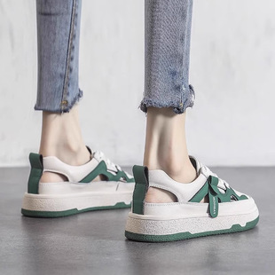 Hollow White Shoes Women's 2024 Summer New Korean-style All-match Hole Shoes Casual Women's Sports Sandals