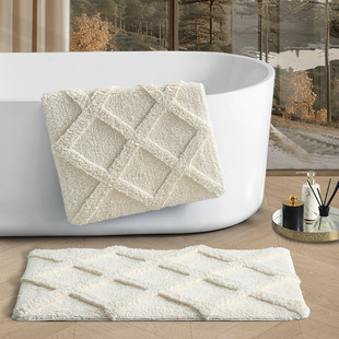 Double-sided Thickened Bathroom Long Shower Room Toilet Plush Household Solid Color Water Absorbent Carpet Pad Machine Washable Towel
