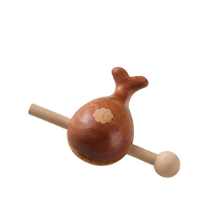 Little Whale Wooden Fish Decompression Toy Wooden Emotional Stability Healing Cartoon Cute Knocking Whale Wooden Fish Small Gift