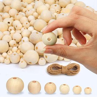 4-50mm Hemu wooden beads early education Hemu toys raw wood color shaped loose beads Lotus Wood round beads log White Blank