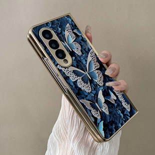 Применимо для Samsung Galaxy Z Fold5 чехол для телефона новый Fold6 складной экран Fold4 премиум-класса сети красный W24 W23 анти-падение защитный чехол для высокого уровня кожи персонализированный граффити цветной волновой точки женщины