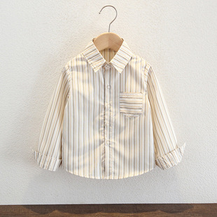 Children's White Shirt Large Children's Boys and Girls White Long Sleeve Shirt Spring and Autumn Performance School Uniform for Primary School Students
