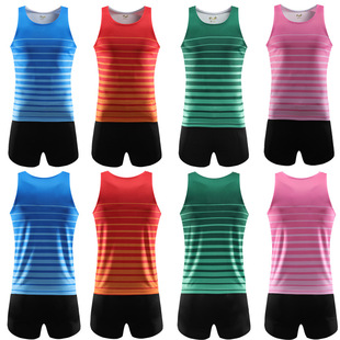 Running training suit men's and women's summer quick-drying breathable shorts three-point running pants sports suit track suit sports wear