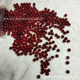Spot supply round beads garnet red zircon light bead string beads beads loose beads cross-border wholesale