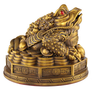 Copper Golden Toad decoration three-legged toad Golden Chan shop office decoration living room wine cabinet craft opening gift
