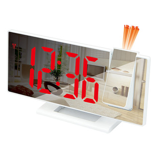 Multifunctional large screen digital display LED mirror red light projection clock student special alarm clock simple electronic clock with temperature