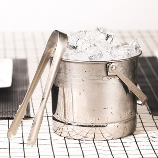European-style service KTV1L ice grain bar bucket with ice compartment small size wine bucket portable stainless steel ice bucket ice bucket