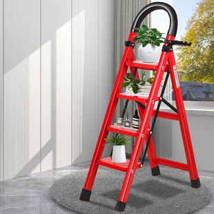 Ladder Home Folding Ladder Thickened Herringbone Ladder Stair Telescopic Multifunctional Engineering Ladder Alloy Indoor Portable