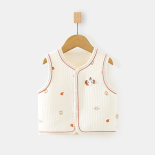 Baby's Warm Vest Spring and Autumn Baby's Cotton Vest Children's Waistcoat Vest Newborn Cotton Belly Top