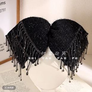 Lingyao Xiaoxiangfeng Heavy Industry Hairpin Temperament Bow Woven Hair Accessories One-character Clip High-grade Cloud Spring Clip for Women
