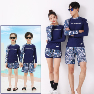 Factory direct new couple diving suit split long sleeve conservative flat angle sports surfing wholesale cross-border swimming suit