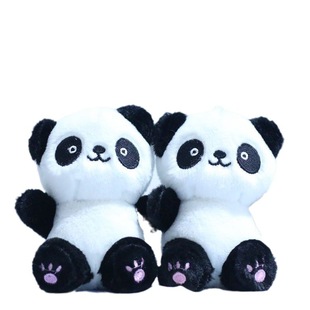 Online celebrity cute panda doll small pendant cartoon plush toy Ragdoll children doll bag hanging key