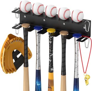 Creative Multi-functional Partition Storage Rack Simple Atmospheric Baseball Bat Storage Rack Sundries Wall-mounted Wall Hanging Rack