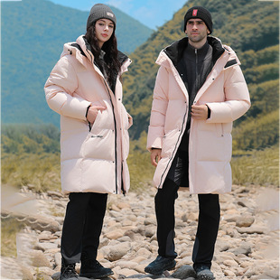 New Winter Explosions Coat Cross-border Down Jacket Couple Men and Women's Western Style Slimming Outer Wear Mid-length Warm Cold-proof