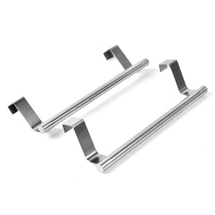 Factory in stock Stainless Steel Single-pole Towel Rack Kitchen Punch-free Towel Hanging Pole Cabinet Door Back Type Rag Hanging Rack