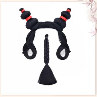 Шицзи Ньянг Форма того же костюма парик тыквы сумка для волос Hanfu парик женский древний стиль украшения для волос