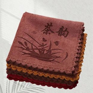 Soft Tea Cloth Fast Seconds Absorbing Tea Table Rag Hair-free Tea Towel Absorbent High-grade Tea Cloth Customizable Pattern Tea Towel