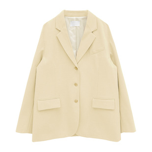 [Clearance does not return] Korean version of loose suit new texture lapel casual commuter Korean version of the top 1683