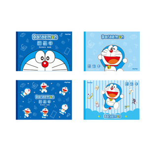 Doraemon A4 coloring picture book creative kindergarten children's cartoon sketch book blank line draft graffiti drawing book
