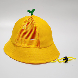 Children's small yellow hat custom logo printing kindergarten small yellow hat cotton pupils' balls sunshade fisherman hat