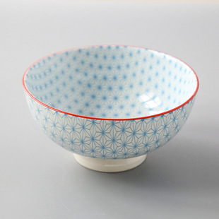Japanese-style 6-inch noodle bowl ceramic underglaze Internet celebrity high leg salad bowl household bubble ramen bowl supply Amazon