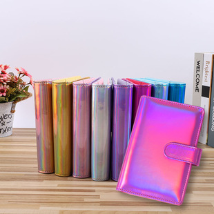 Wholesale travel bookkeeping notebook cross-border Net red A6 laser loose-leaf bookkeeping notebook A5 checkered bookkeeping