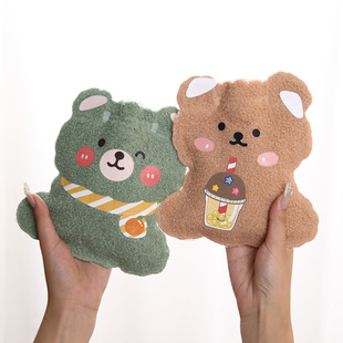 Cute Plush Water Filling Hot Water Bag Girl's Belly Warm Water Bag Student's Mini Small Portable Water Filling Hand Warmer