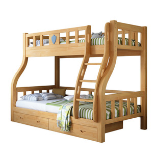 Children's bunk bed double-layer solid wood bed mother and child bed small apartment high and low bed adult home child bed high and low shop