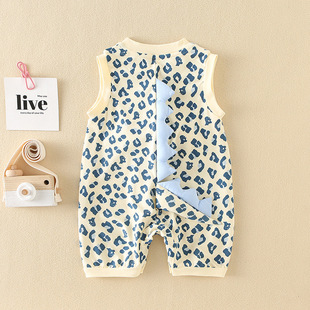 New Starting Point Clothing Ins Style Baby Clothes Baby Thin Clothes Summer Newborn Jumpsuit Full Moon Climbing Clothes