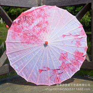 Classical craft umbrella ancient style decorative umbrella dance performance Hanfu photo props National style printed silk umbrella wholesale