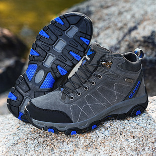 2024 cross-border hiking shoes Amazon women's high-top hiking shoes men's high-top men's outdoor travel hiking shoes autumn and winter