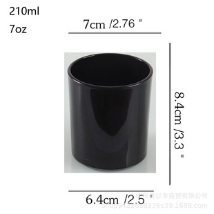7oz ion plating colorful aromatherapy glass candle jar cup bottle Candlestick zinc alloy thin bamboo cover plastic packaging