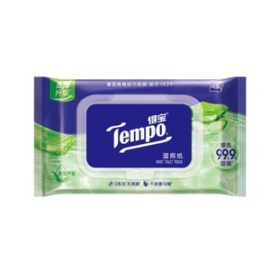 Tempo Debao Wet Toilet Paper Pack 40 Aloe Vera Portable Clean Hand Temperature Economical Wet Toilet Paper