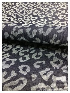 Factory wholesale ins wind leopard print fashion yarn-dyed jacquard washed Denim coat clothing skirt pants spring and summer fabric