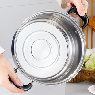 Cross-border Stainless Steel Soup Pot Set Kitchen Supplies High-grade Gift Multi-purpose Milk Pot Pan with Color Box