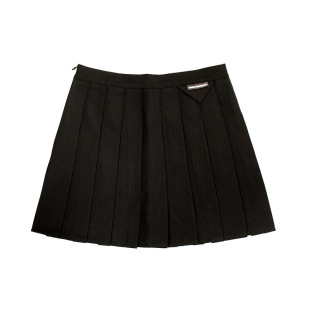Idbelle Solid Color Overskirt High Waist Pleated Skirt Women's Large Size Elastic A- line Skirt Student Anti-slip Skirt