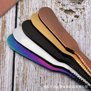 Factory direct supply 304 stainless steel household butter knife hammer pattern cake decorating knife five-piece baking scraper