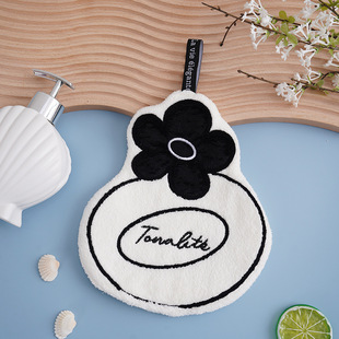 Towel Flower Wipe Hand Towel Hanging Absorbent Hand Wash Small Square Towel Kitchen Rag Thickened Toilet Wipe Handkerchief Variety