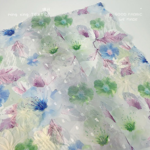 Spring and Summer Embroidered Floral Print Slightly Transparent Print Han Dynasty Cheongsam Shawl Breathable Am 168478
