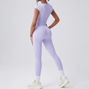 European and American Cloud-Like Single-Grind Yoga Set Women's Bra Shorts High-Waisted Quick-Dry Running Cross-Border Sports Fitness Clothing Long Pants