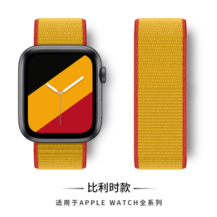 Применимо яблоко нейлоновое кольцо ремешок iwatchS10 плетеная липучка apple watcsS9 Часы ремешок