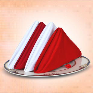 Boutique Cotton Thickened Western Restaurant Napkin Mouth Cloth Black Wai Towel Folded Flower Cloth Banquet Decorative Cloth Cotton Wipe Cup Cloth