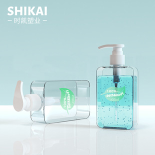 200ml300ml прозрачная толстостенная квадратная бутылка для эмульсии PETG шампунь для мытья тела бутылка для мытья рук бутылка для разлива