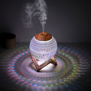Creative mini usb crystal ball humidifier RGB colorful light color atmosphere lamp office desktop bedroom air hydrating