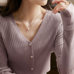 Spring and Summer New Long-sleeved Casual Knitted Cardigan Solid Color Thin All-match Sunscreen Air-conditioning Shirt Jacket for Women
