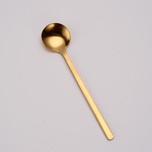 Stainless Steel Square Head Tea Spoon Teaspoon Mug Coffee Glass Stirring Spoon Long Handle Spoon Can Be Printed with Logo